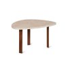 Better Together Coffee Table, Small, Beige Travertine/Walnut Stained Ash - Sundays CompanyCOF - EW - 007 - 021 - 0